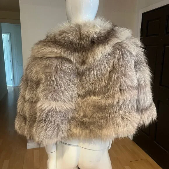 VINTAGE DUPLER'S FOX REAL FUR CAPE ONE SIZE